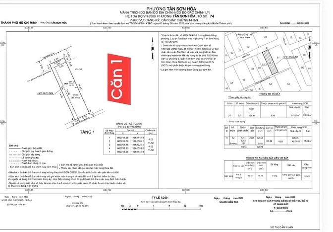 Bán nhà 74/4/1 Bạch Đằng, P.2, Q.Tân Bình, sát sân bay