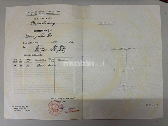 Bán Lô Đất 100m2 Tại Văn Cú, An Hải, Hải Phòng (P. An Đồng cũ)