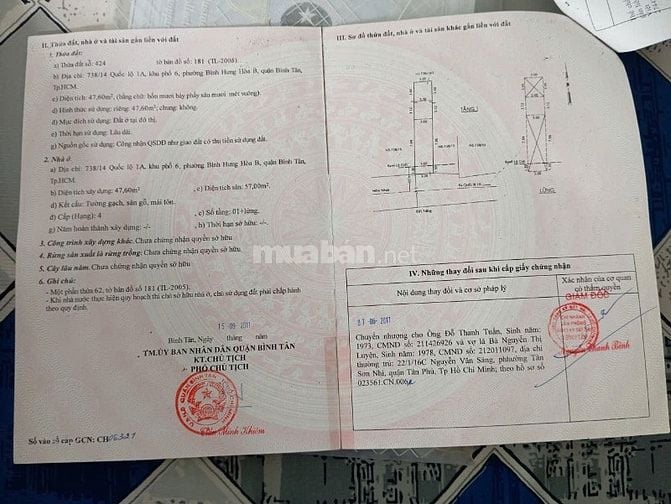 Bán nhà hẻm 738/14 QL1A, P.BHHB, Bình Tân, 3x16m, 1 lầu 