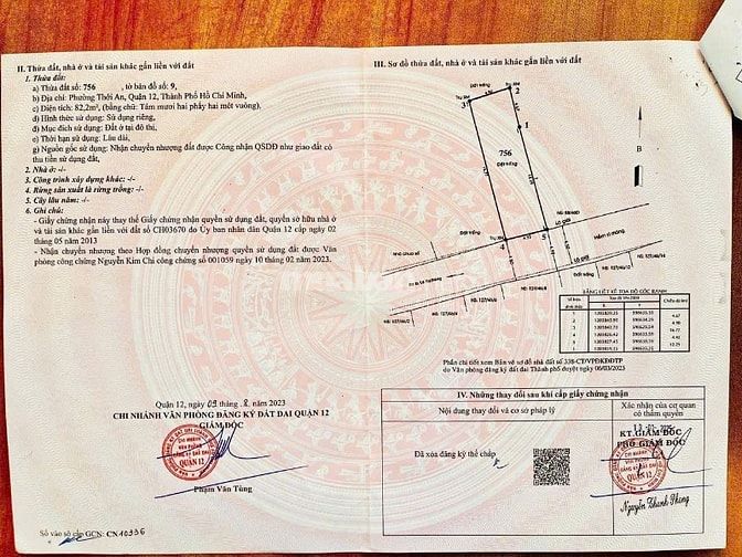 Chính chủ bán đất MT TA11 Thới An Q12, 82,2m², đường ôtô, sổ riêng