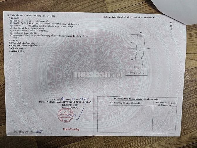 Bán đất thổ cư tại ấp Bình Tiền 2, xã Đức Hòa Hạ, Đức Hòa, Long An