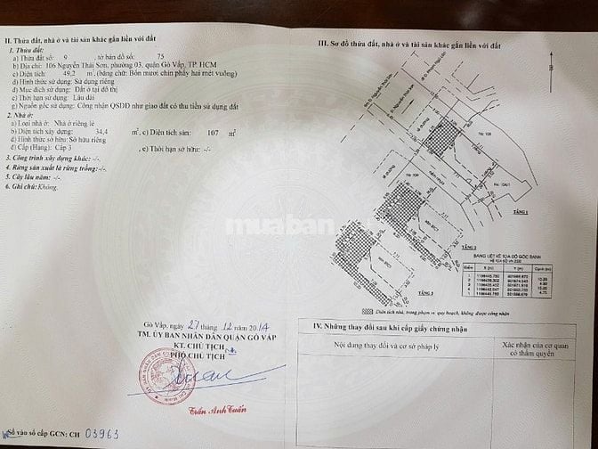 Bán nhà mặt tiền Nguyễn Thái Sơn, Gò Vấp, 5x10m, 2 lầu, căn góc