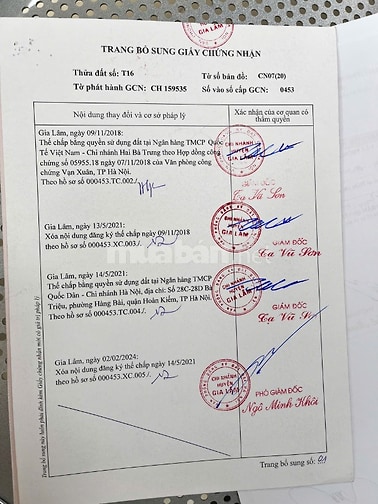 Bán nhà đất cụm làng nghề Kiêu Kỵ Gia Lâm sổ đỏ chchủ, 227m2, 69tr/m2