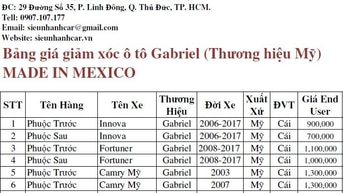Giảm xóc cao cấp từ Mỹ Gabriel Made In Mexico giá cực rẻ Giảm xóc cao cấp từ Mỹ Gabriel Made In Mexico giá cực rẻ