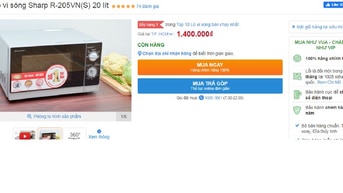 Lò vi sóng Sharp R-205VN(S) 20 lít mới 100% giá 1 triệu Lò vi sóng Sharp R-205VN(S) 20 lít mới 100% giá 1 triệu