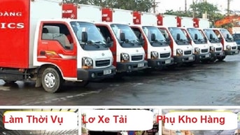 Tuyển dụng vị trí tài xế lơ xe phụ xếp hàng hoá ra vào kho Tuyển dụng vị trí tài xế lơ xe phụ xếp hàng hoá ra vào kho