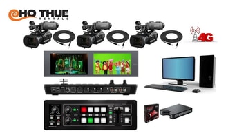 Trọn gói thiết bị và kỹ thuật hệ thống Livestream 3 camera PMW300 Trọn gói thiết bị và kỹ thuật hệ thống Livestream 3 camera PMW300