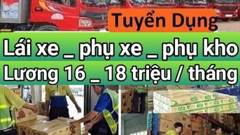làm việc tại khánh hòa ; tuyền tài xế - phụ xe - phụ kho xếp hàng
