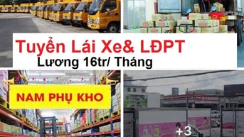 Cần Gấp 20 Lái Xe tài Và 40 Lơ Xe, 70 Nam Phụ Kho Bánh kẹo