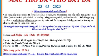 MẪU THỐ ĐÁ - PHỞ BÁT ĐÁ 23 - 03 - 2023