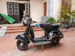 Bán xe máy cổ Vespa ACMa, máy Super, mầu đen, tình trạng tốt