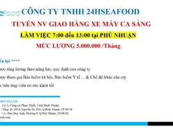 TUYỂN NHÂN VIÊN GIAO HÀNG XE MÁY CA SÁNG 7:00-13:00