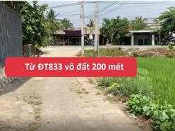 [Chỉ 720 triệu] sở hữu đất thổ cư ĐT.833 - Cách TTHC Thủ Thừa 8km