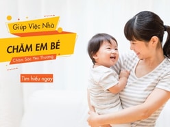 Tìm giúp việc chăm em bé ( ở lại)