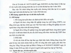 Tuyển sinh đợt 3 hệ đào tạo từ xa ngành Ngôn Ngữ Anh 