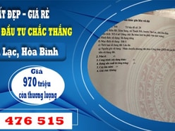 BÁN CẮT LỖ LÔ ĐẤT ĐẸP, GIÁ RẺ TẠI THANH HỐI, TÂN LẠC,  HOÀ BÌNH 