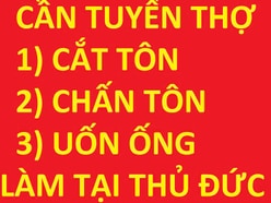 CÔNG TY MINH TRÍ tuyển thợ cắt tôn, chấn tôn, uốn ống