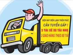 TUYỂN GẤP ► 02 Tài Xế xe tải nhẹ, 02 Giao Hàng theo xe tải