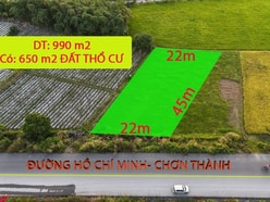 1.000 m2 đất thổ cư đường Hồ Chí Minh Đức Hòa, Long An giá đầu tư