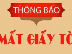 Thông báo mất giấy tờ hồ sơ xe gắn máy hai bánh (điện) Vinfast Klara S