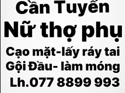 Cần tuyển gấp nữ cạo mặt- lấy ráy tai làm việc tại Quận 2 tphcm 