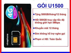 Phá giá thị trường 750k/SIM Data Vinaphone 500Gb Data tốc độ cao mỗi t