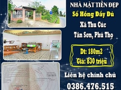 CHÍNH CHỦ BÁN CĂN NHÀ MẶT TIỀN TẠI XÃ THU CÚC, TÂN SƠN, PHÚ THỌ  