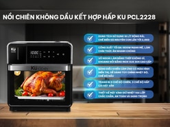 Nồi chiên không dầu kết hợp hấp Kuchen KU 2228 - Tiêu chuẩn Châu Âu