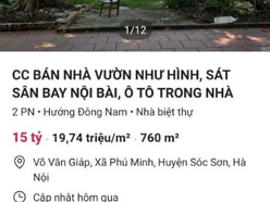 BÁN NHÀ VƯỜN NHƯ HÌNH, SÁT SÂN BAY NỘI BÀI, Ô TÔ TRONG NHÀ