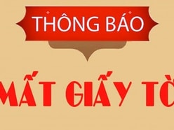 Thông báo mất giấy tờ, đăng tin ngày 23/12/2024