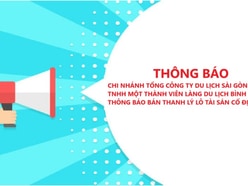 LÀNG DU LỊCH BÌNH QUỚI THÔNG BÁO BÁN LÔ TÀI SẢN CỐ ĐỊNH