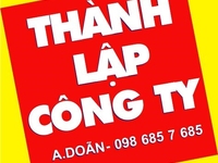 Nhận THành Lập Công Ty, giá cực rẻ, nhanh, tận tâm và đúng thời hạn. Nhận THành Lập Công Ty, giá cực rẻ, nhanh, tận tâm và đúng thời hạn.