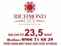 Căn hộ RichmondCity. 2 View sông, mặt tiền đường. 1,6 tỷ cần bán gấp Căn hộ RichmondCity. 2 View sông, mặt tiền đường. 1,6 tỷ cần bán gấp