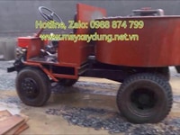 Máy trộn bê tông tự hành 6 bao hai cầu chạy Máy trộn bê tông tự hành 6 bao hai cầu chạy