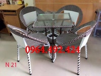 Giảm giá sốc mẫu bàn ghế sau, chất liệu mây nhựa Giảm giá sốc mẫu bàn ghế sau, chất liệu mây nhựa