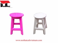Ghế đôn gỗ tròn nhiều màu đẹp Ghế đôn gỗ tròn nhiều màu đẹp