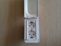 Ổ cắm âm tường 2 lỗ hàn quốc có nắp Ổ cắm âm tường 2 lỗ hàn quốc có nắp