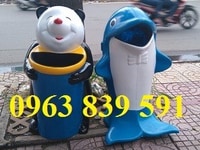 Bán thùng rác hình thú gấu trúc-cá heo cực ngộ nghĩnh. Bán thùng rác hình thú gấu trúc-cá heo cực ngộ nghĩnh.