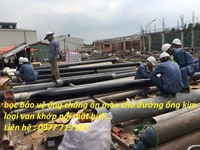 Bọc bitum cho đường ống kim loại chữa cháy chôn ngầm chống ăn mòn Bọc bitum cho đường ống kim loại chữa cháy chôn ngầm chống ăn mòn