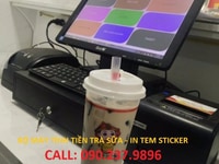 Bán máy tính tiền cho Trà Sữa in tem sticker trên Toàn Quốc Bán máy tính tiền cho Trà Sữa in tem sticker trên Toàn Quốc