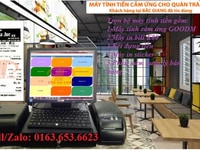 Bán trọn bộ máy tính tiền cho trà sữa có in sticker tại Tiền Giang Bán trọn bộ máy tính tiền cho trà sữa có in sticker tại Tiền Giang