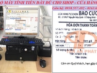 Bộ máy tính tiền có máy in giá cho shop thời trang, mỹ phẩm giá rẻ Bộ máy tính tiền có máy in giá cho shop thời trang, mỹ phẩm giá rẻ