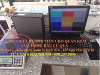 Máy tính tiền cho quán kem dùng cân điện tử Máy tính tiền cho quán kem dùng cân điện tử