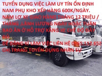 Tuyển Nam Lơ Xe Giao Hàng 12 Triệu, Phụ Kho 600k/ngày Tuyển Nam Lơ Xe Giao Hàng 12 Triệu, Phụ Kho 600k/ngày