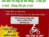 Dịch vụ cho thuê xe máy Thanh Phong giá rẻ tại Đà Nẵng Dịch vụ cho thuê xe máy Thanh Phong giá rẻ tại Đà Nẵng