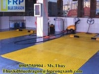 Lót sàn công nghiệp frp grating chịu hóa chất, không rỉ sét Lót sàn công nghiệp frp grating chịu hóa chất, không rỉ sét