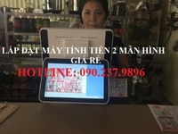 Máy tính tiền cảm ứng 2 màn hình cho quán trà sữa giá rẻ Máy tính tiền cảm ứng 2 màn hình cho quán trà sữa giá rẻ