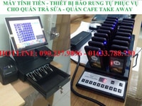 Máy tính tiền cho quán trà sữa kèm bộ gọi khách lấy đồ uống Máy tính tiền cho quán trà sữa kèm bộ gọi khách lấy đồ uống