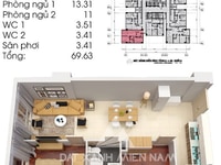 Căn đã nhận nhà Topaz City, 70m2 tầng thấp, 1.9 tỷ, hướng Trung Sơn Căn đã nhận nhà Topaz City, 70m2 tầng thấp, 1.9 tỷ, hướng Trung Sơn