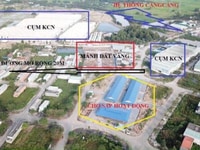 Đất mặt tiền chợ Long Cang, kinh doanh, đầu tư lướt song chiếc khấu 8%